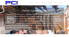 Desktop Screenshot of pattonconstructioninc.com