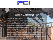 Tablet Screenshot of pattonconstructioninc.com